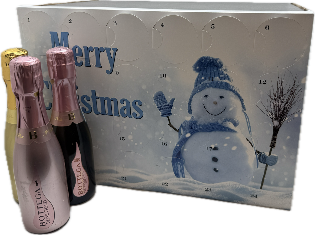 Prosecco Advent Calendar, 24 x 20cl bottles 'Snowman'