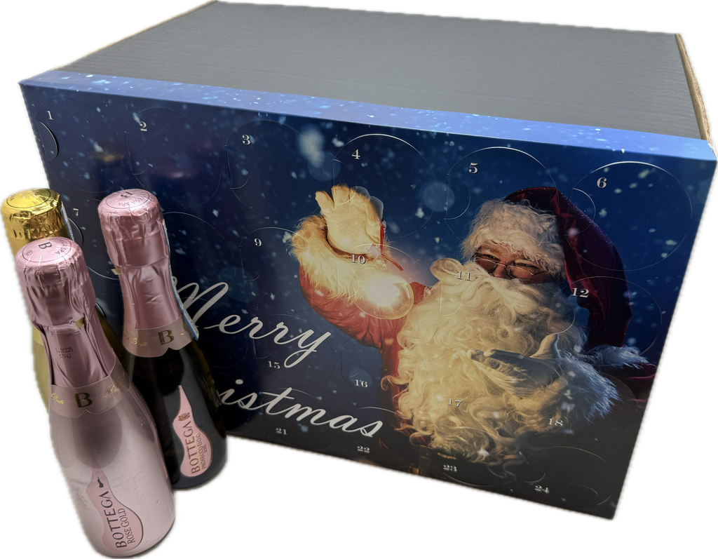 Prosecco Advent Calendar, 24 x 20cl bottles 'Santa Claus'