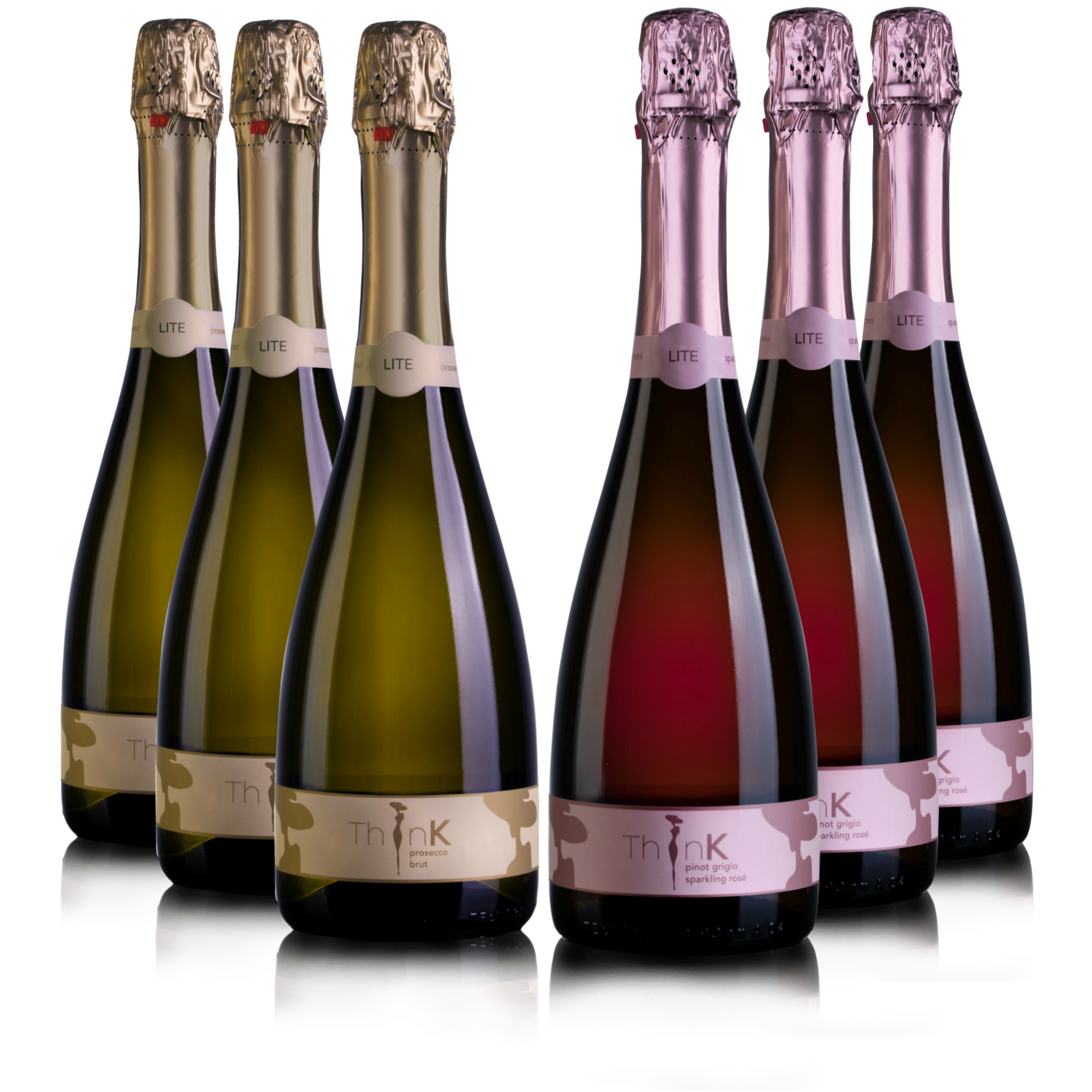ThinK Prosecco & PinK Sparkling Rose Duo, 75cl